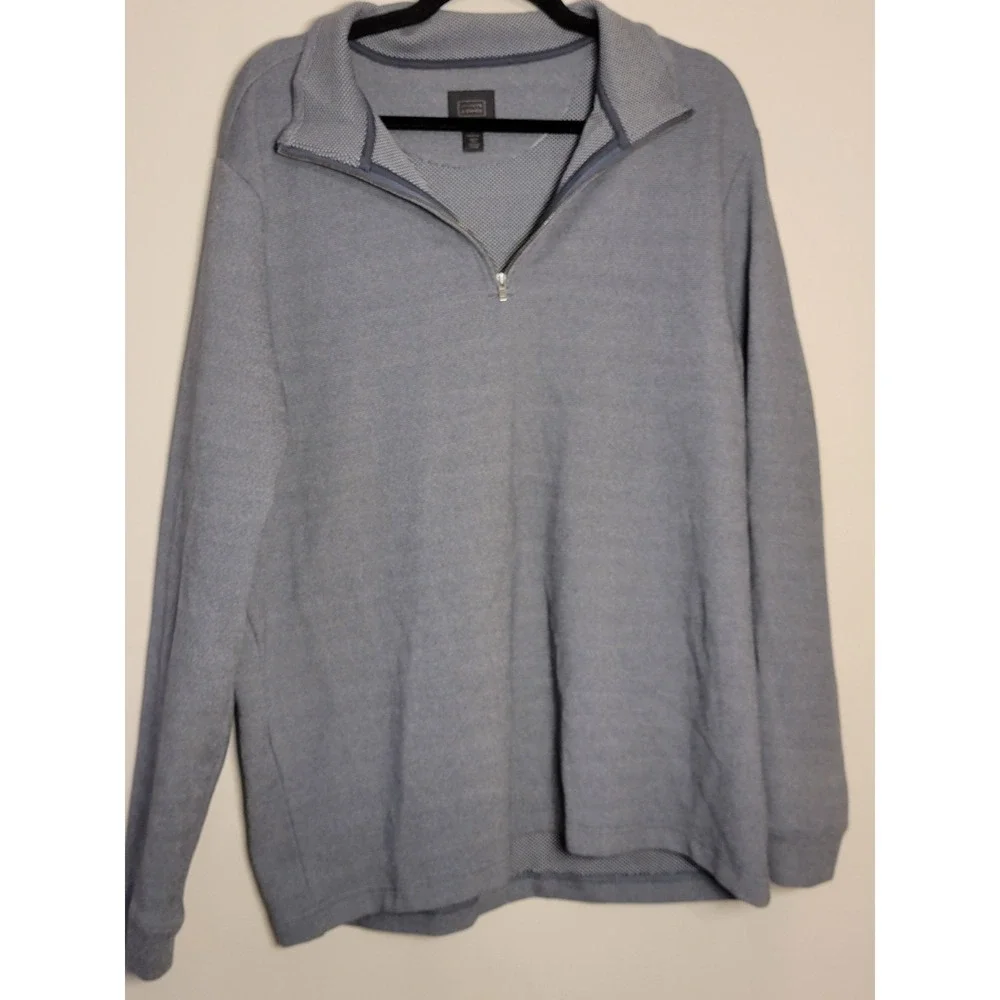 14th and Union Large 1/4 Zip Men's sweater -‎ Heather gray